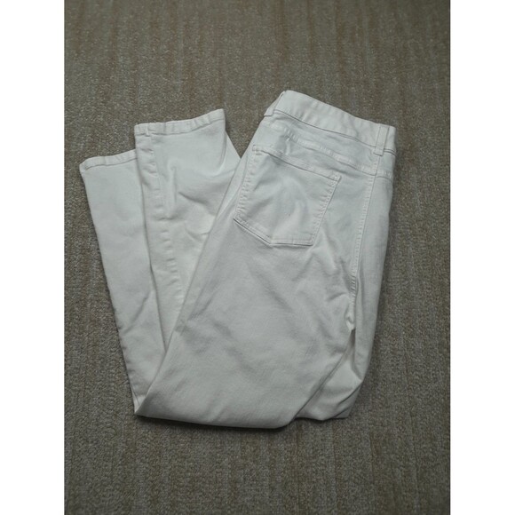 Talbots Pants - Talbots Ankle Pants Womens 12 White 5 Pocket Stretch Tapered Leg
